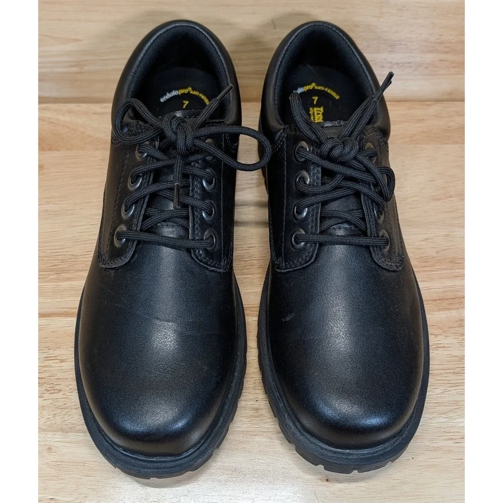 TredSafe Mens MNTR21MH001 Black Slip Resistant Work Oxford Shoes Size 7